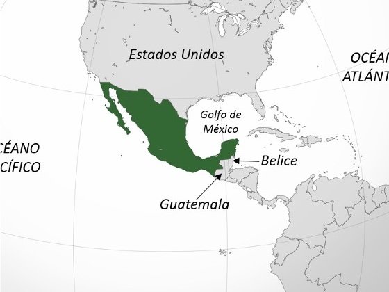 Mapa de México resaltado, cobertura de las 252 ubicaciones del proyecto